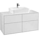 Villeroy & Boch V&B Waschtischunterschrank Finion 120x60,3cm, Abd.-Pl. wh. m, wh. m Lac