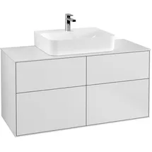 Villeroy & Boch V&B Waschtischunterschrank Finion 120x60,3cm, Abd.-Pl. wh. m, wh. m Lac