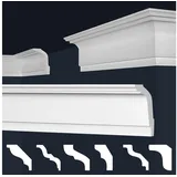 marbet design Stuckleiste E-33, Innen- & Außenecke (1 Stück), XPS Styropor weiß - Deckenleisten Deckenabschlussleisten E-Leisten - (Innen- & Außenecke E-33)