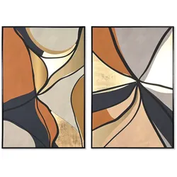 Abstraktes Urban-Art Wandbild-Set „City Pulse“ – 2-teilig, 83 × 123 cm