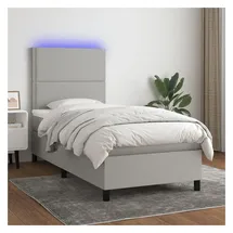vidaXL Boxspringbett 100 x 200 cm Hellgrau