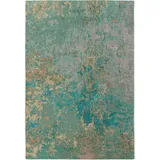 KUNSTLOFT Teppich, Türkis, Textil, Orientalisch, Rechteckig, 80x1 cm, Gots, wasserabweisend, Teppiche & Böden, Teppiche, Flachgewebe-Teppiche
