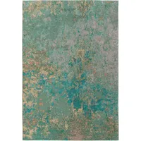 benuta Kunstloft Teppich, Türkis, Textil, Orientalisch, Rechteckig, 80x1 cm, Gots, wasserabweisend, Teppiche & Böden, Teppiche, Flachgewebe-Teppiche