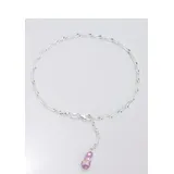 FIRETTI Fußkette in Singapurkettengliederung mit Anhänger Zehentrenner pink / silber