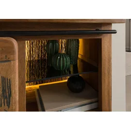 MASSIVMOEBEL24.DE Highboard 90 x 100 x 45 cm Beige / Braun