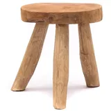 creedwood Hocker Klara Holz 28 x 28 x 28 cm Beige
