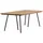 VCM Gartentisch 100 x 200 x 74 cm Schwarz/Braun