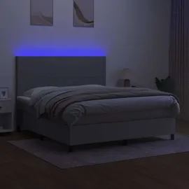 vidaXL Boxspringbett 180 x 200 cm Hellgrau