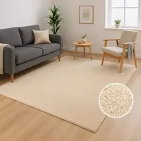 Carpet City "CALMA 200", beige, B:80cm H:14mm L:140cm, Obermaterial: