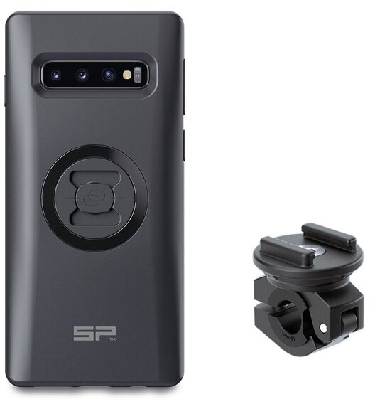 SP Connect Complete Pack Motorfiets Bundel Gemonteerd op achteruitkijkspiegel - Samsung S10