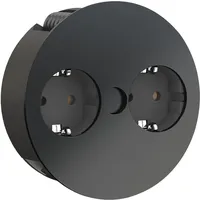 Bachmann TWIST Steckdosenleiste 2xCEE7/3 2m AEH sw 931.150