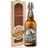 Mönchshof - Original – Spezialbier 2 L in Holzbox – Bierflasche mit Bügelverschluss – Geschenk für Bierliebhaber