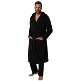 Jp1880 Bademantel in schwarz | Gr.: 3XL