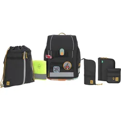 LÄSSIG Schulranzen »Unique, Boxy, Black«, Reflektoren, PETA-approved vegan; aus recycelten PET-Flaschen, Gr. B/H/T: 30 cm x 41,5 cm x 25 cm, black, , 48999152-0