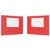 vidaXL Seitenwand für Party Zelt 2 Stück 3,00 x 1,95 m Rot