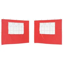 vidaXL Seitenwand für Party Zelt 2 Stück 3,00 x 1,95 m Rot