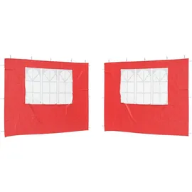 vidaXL Seitenwand für Party Zelt 2 Stück 3,00 x 1,95 m Rot
