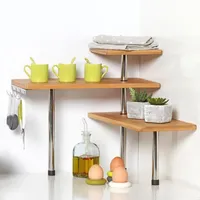 5five simply smart Bambus Küchenregal mit 4 Haken
