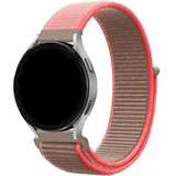 Strap-it Fossil Gen 5 Armband Nylon für Fossil Gen 5 - Neon Rosa - Klettverschluss