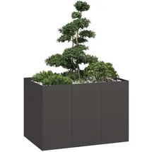 vidaXL Pflanzkübel 120 x 80 x 80 cm Schwarz