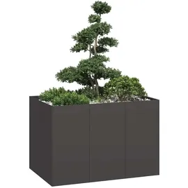 vidaXL Pflanzkübel 120 x 80 x 80 cm Schwarz