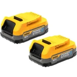 DEWALT 18V XR Powerstack 2er-Set mit Ersatz-Akku, 1,7 Ah mit Pouch-Akku Technologie DCBP034E2-XJ