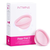 INTIMINA Ziggy Cup 2 – Extradünne, Wiederverwendbare Menstruationsscheibe mit Flacher Passform, (Größe A)