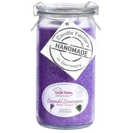 Candle Factory Mini Jumbo Lavendel Lemongrass Duftkerze 14 cm lila