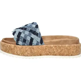 LAZAMANI Pantoletten Leder - Blau 36