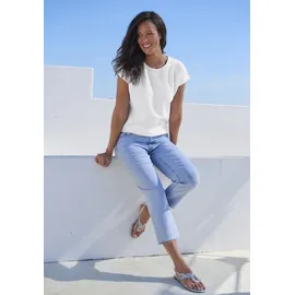 vivance by lascana Kurzarmshirt Creme 40/42