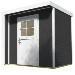Weka Design Gartenhaus 262 - 21 mm-anthrazit - 50 % Rabatt auf Dacheindeckung