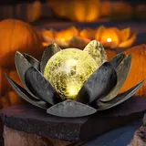 Solar-gartenleuchten, Solar-lotusblumen-laterne, Lotus-deko-gartendekoration, Solar-lotus-gartendekoration, Außen-gartenleuchte, Außen-solarlampe Für Terrasse, Hof [energieklasse A+]