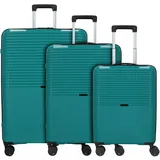 d & n Travel Line 4000 Koffer-Set 3-tlg. grün/pearl