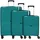 d & n Travel Line 4000 Koffer-Set 3-tlg. grün/pearl
