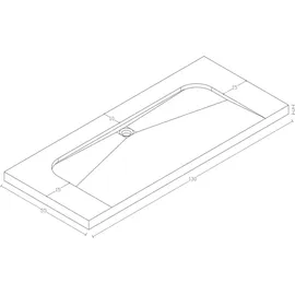 magnolia home Damo Waschtisch 130 x 0 cm