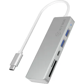 Icy Box IB-HUB1413-CR USB Hub Silber