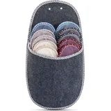 Onvaya Hausschuhe 5er-Set Filzpantoffel grau, Größen: 37/39, 40/43, 43/45 | 36/45 EU