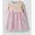 NAME IT "NMFTAIAS LS TULLE DRESS", Mädchen, Gr. 116, N-Gr, dawn pink stripes:cloud dancer, Jersey, Obermaterial: 90% Baumwolle, 5% Elasthan, 5% metallisierte Fasern, geringelt, gestreift, unifarben, bequem, Rundhals, Kleider Minikleid