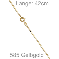 Goldkette JOBO "Venezianerkette 1,5 mm" Gr. 42, gold (gelbgold 585), Halsketten, Damen, 42cm, Gelbgold 585, Goldkette, 14 Karat 585 Gold diamantiert