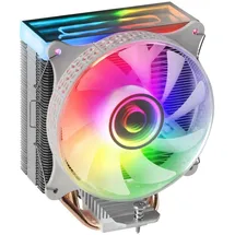 Mars Gaming MCPU-VR Weiß, CPU Kühlkörper, Dual Infinity Mirror ARGB, 4 HCT Heatpipes, 180W TDP, Ultra-quiet PWM 12cm Lüfter