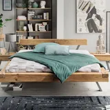 Massivholz »Vancouver 5« Wildeiche Balkenbett 160x200 cm