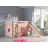 90 x 200 cm inkl. Rollrost und Vorhang Kiefer massiv natur spring