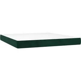 vidaXL Boxspringbett 180 x 200 cm Dunkelgrün