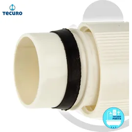 tecuro Abgangsbogen Ø 50 mm mit Rohrbelüfter Kunststoff Weiß