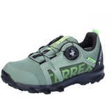 adidas Terrex Agravic BOA RAIN.RDY Trail Running Shoes Sneaker, Silver Green/core Black/Green Spark, 23 EU