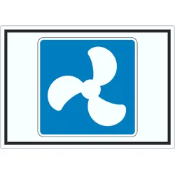Motorboote erlaubt Symbol Aufkleber A4 (210x297mm)