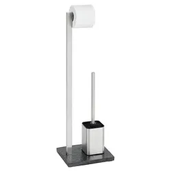 WENKO WC-Garnitur Slate Rock schwarz Metall