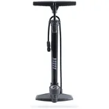AARON AIR Standpumpe mit Manometer und Ball-Aufsatz, Schwarz