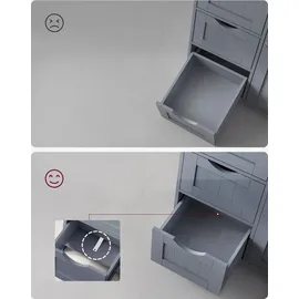 VASAGLE Badschrank 30 x 55 x 81 cm Grau