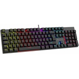 GeneralKeys Mechanische Metall-Gaming-Tastatur, buntes Licht, Anti-Ghosting, IP45